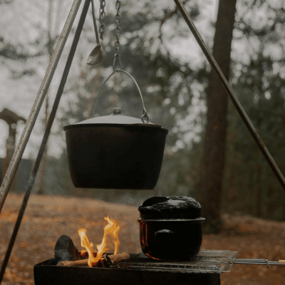 Udstyr til madlavning i naturen